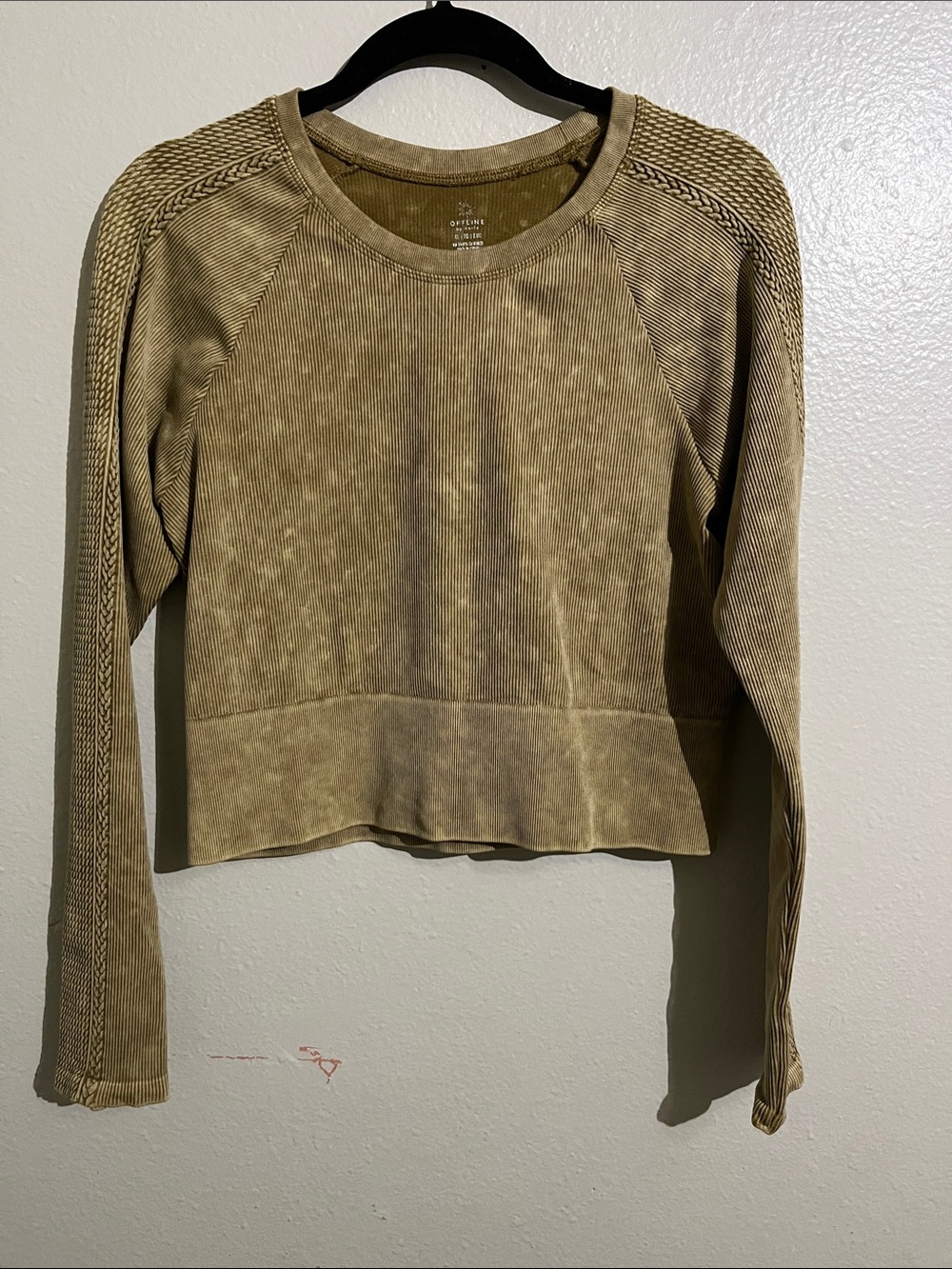 Offline by Aerie Acid Wash Crop Long Sleeve - Picture 2 of 8